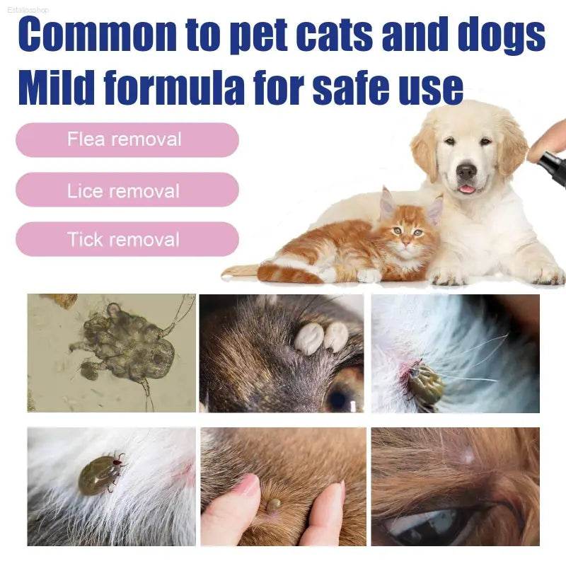 Pet Flea Spray, Cat And Dog Skin Cleansing Anti-Itch Spray - Estalios