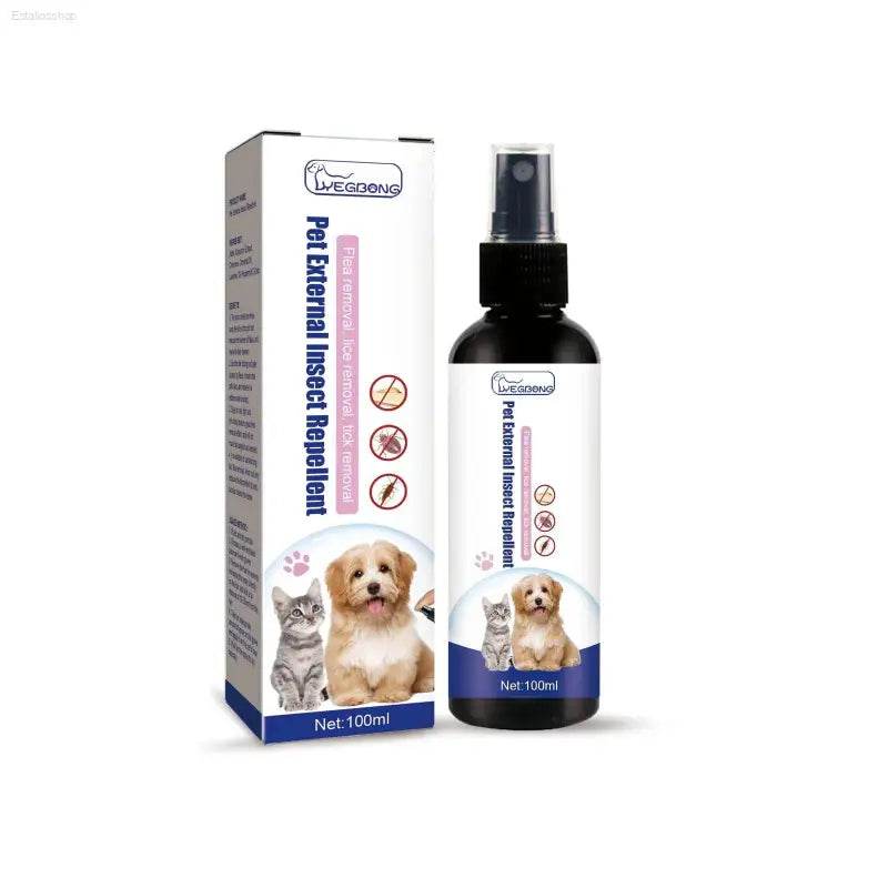 Pet Flea Spray, Cat And Dog Skin Cleansing Anti-Itch Spray - Estalios