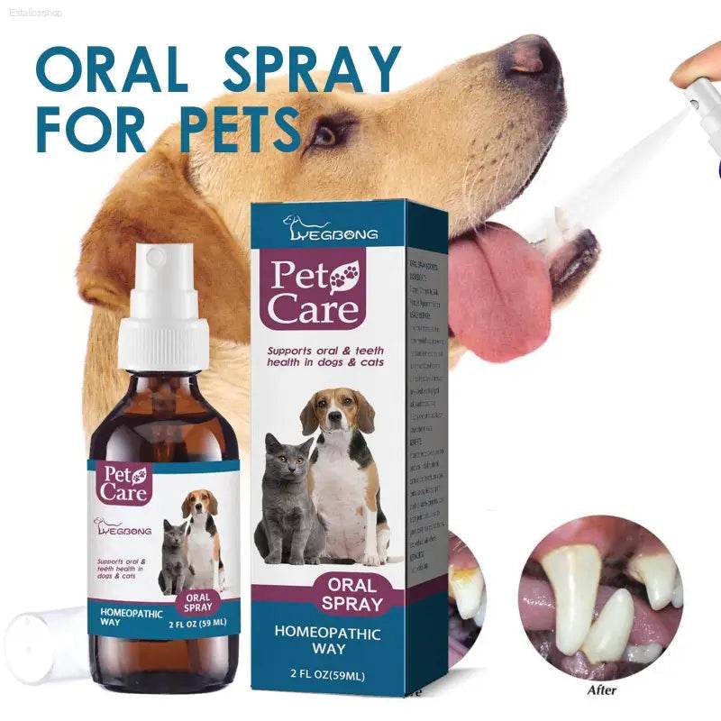 Pet Oral Cleaning Spray For Cats And Dogs Fresh Mouth Care - Estalios