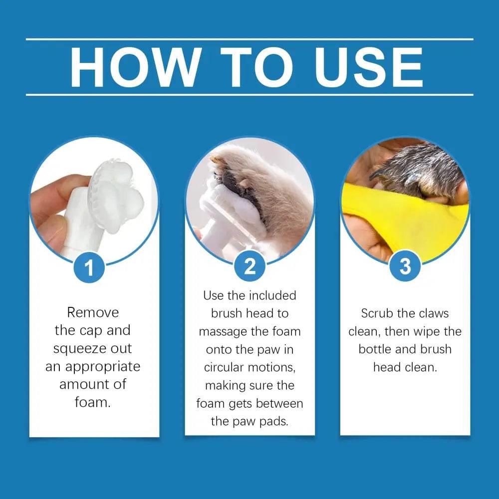 Pet Paw Cleaner Deep Wash Foam for Healthy Paws Care - Estalios