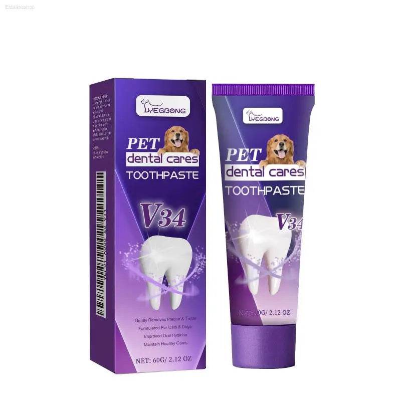 Pet V34 Toothpaste for Clean Bad Breath Tartar Care - Estalios