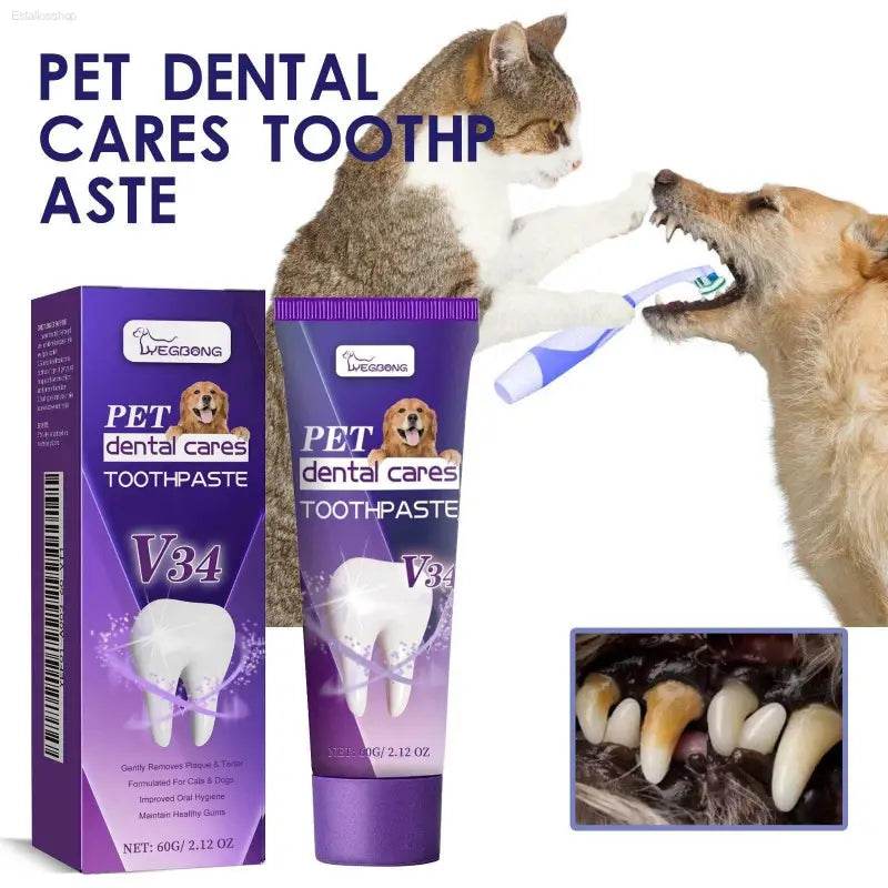 Pet V34 Toothpaste for Clean Bad Breath Tartar Care - Estalios