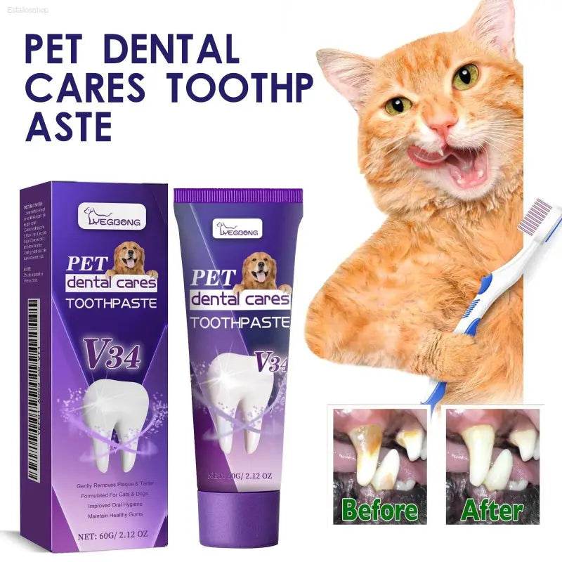 Pet V34 Toothpaste for Clean Bad Breath Tartar Care - Estalios