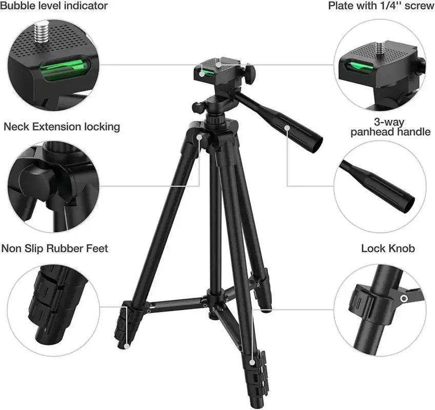 Phone Tripod For Video Recording With Bluetooth Remote - Estalios