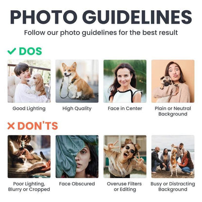 Custom Photo Dog Approval Mat - Personalized Home Decor - Estalios