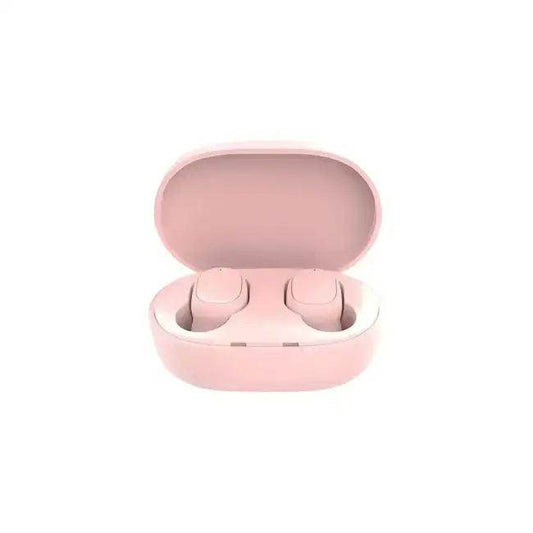 Stylish Pink and Black Wireless Earbuds with Charging Case - Estalios