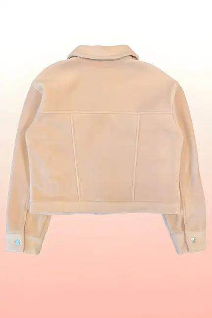 Vibrant Pink Corduroy Jacket with Flirty Bow Details - Estalios