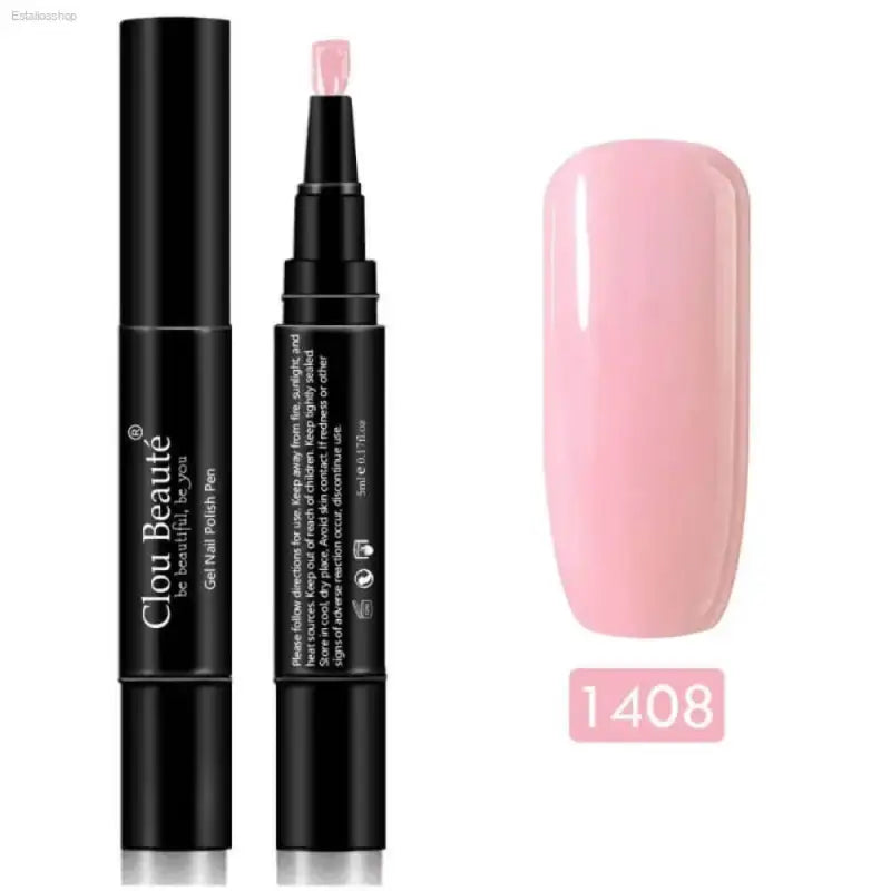 Pink Gel Nail Polish Pen for Effortless Salon Nails - Estalios