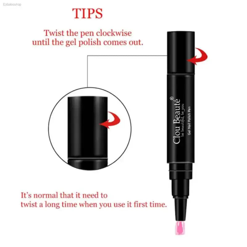 Pink Gel Nail Polish Pen for Effortless Salon Nails - Estalios