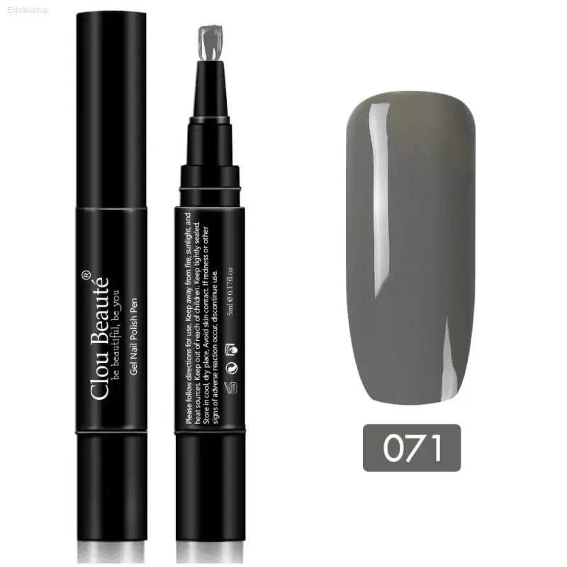 Gel Nail Polish Pen - UV Soak Off Hybrid Pure Color Base & Top Coat for Effortless Manicure - Estalios