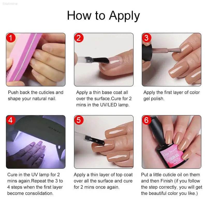 Gel Nail Polish Pen - UV Soak Off Hybrid Pure Color Base & Top Coat for Effortless Manicure - Estalios