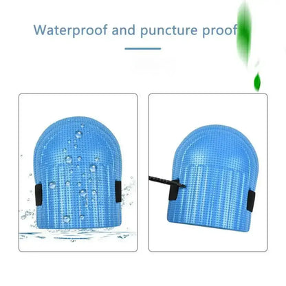 Waterproof and puncture-proof blue knee protection pad for tile mud workers