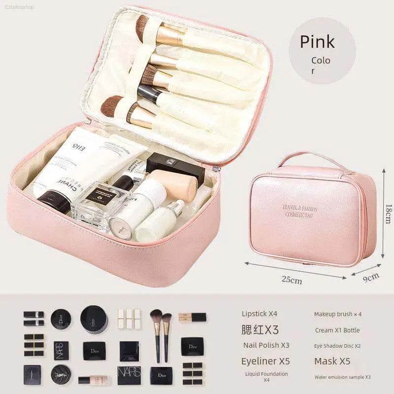 Pink Perfection: Light Up your Flawless Beauty Routine with this Makeup Mirror! Shine Bright with the Pink Perfection Makeup Organizer, your New Secret Weapon - Estalios