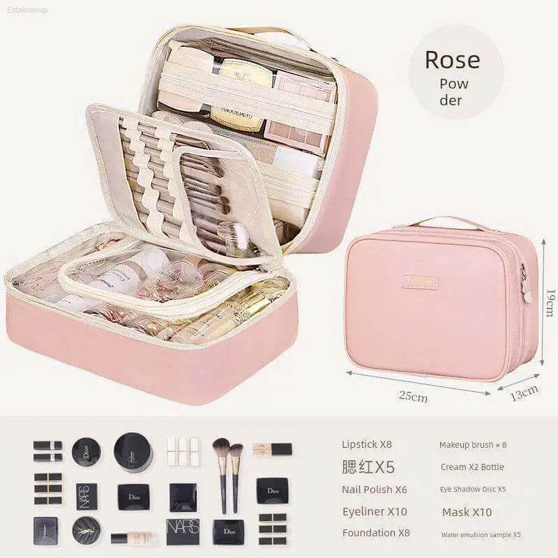 Pink Perfection: Light Up your Flawless Beauty Routine with this Makeup Mirror! Shine Bright with the Pink Perfection Makeup Organizer, your New Secret Weapon - Estalios