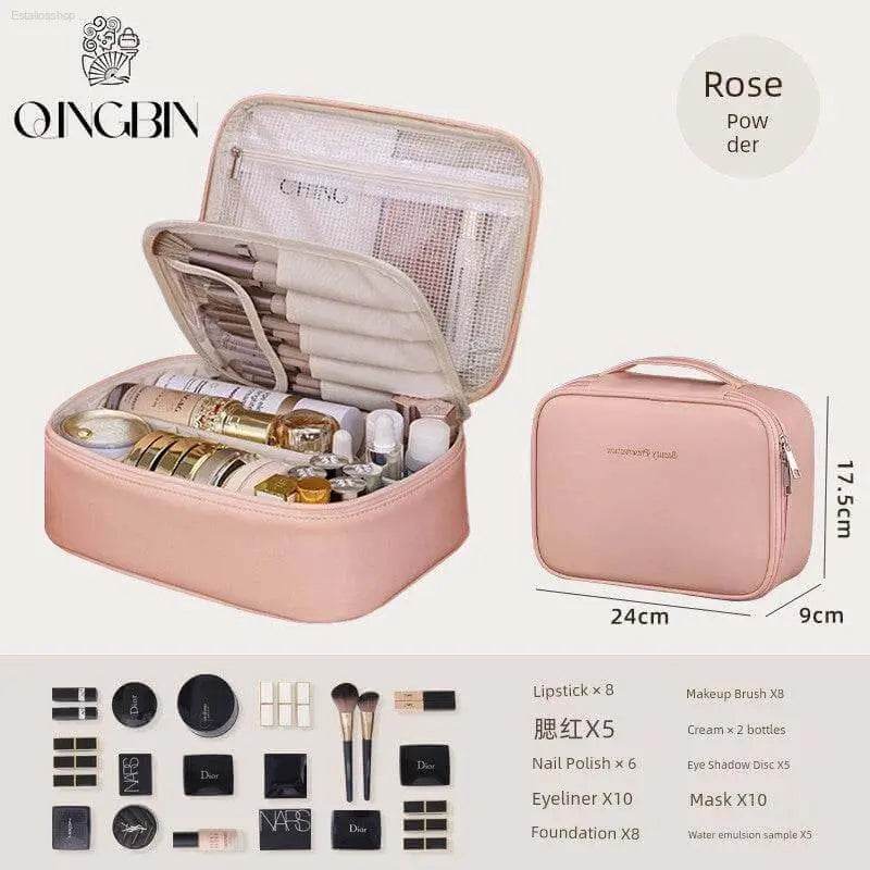 Pink Perfection: Light Up your Flawless Beauty Routine with this Makeup Mirror! Shine Bright with the Pink Perfection Makeup Organizer, your New Secret Weapon - Estalios