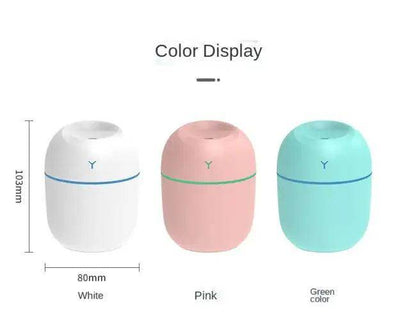 Pink Portable Ultrasonic Humidifier and Essential Oil Diffuser for Relaxing Aromatherapy - Estalios