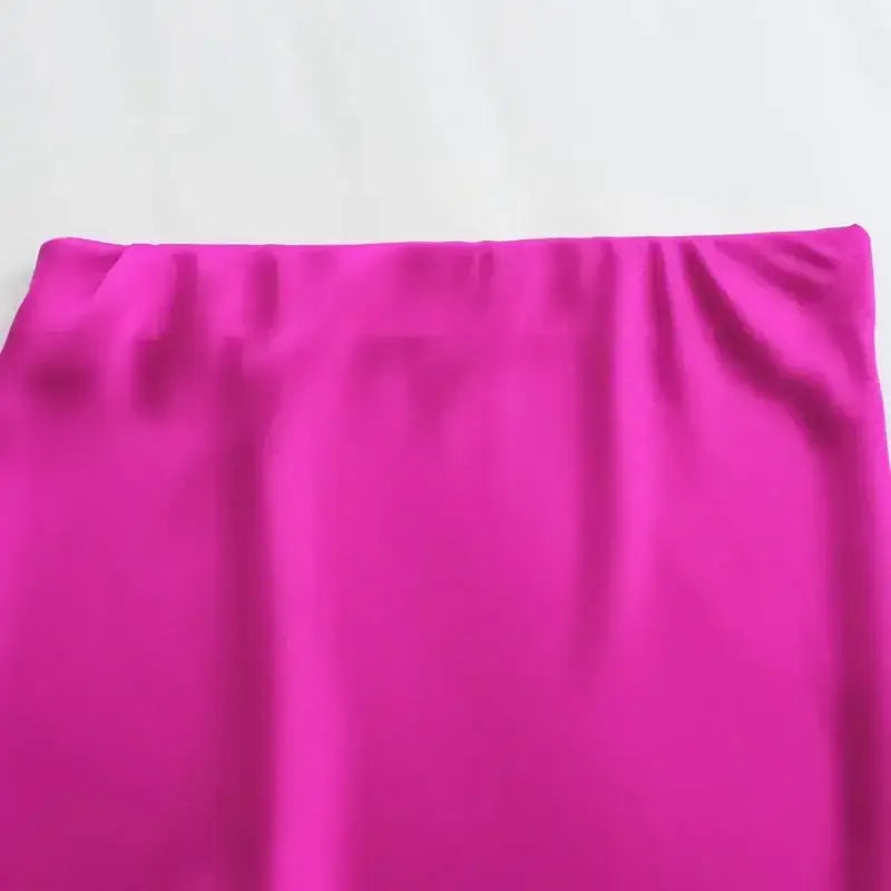 Fuchsia fabric skirt from Pink & White Mesh Navy Blue Midi Skirt collection