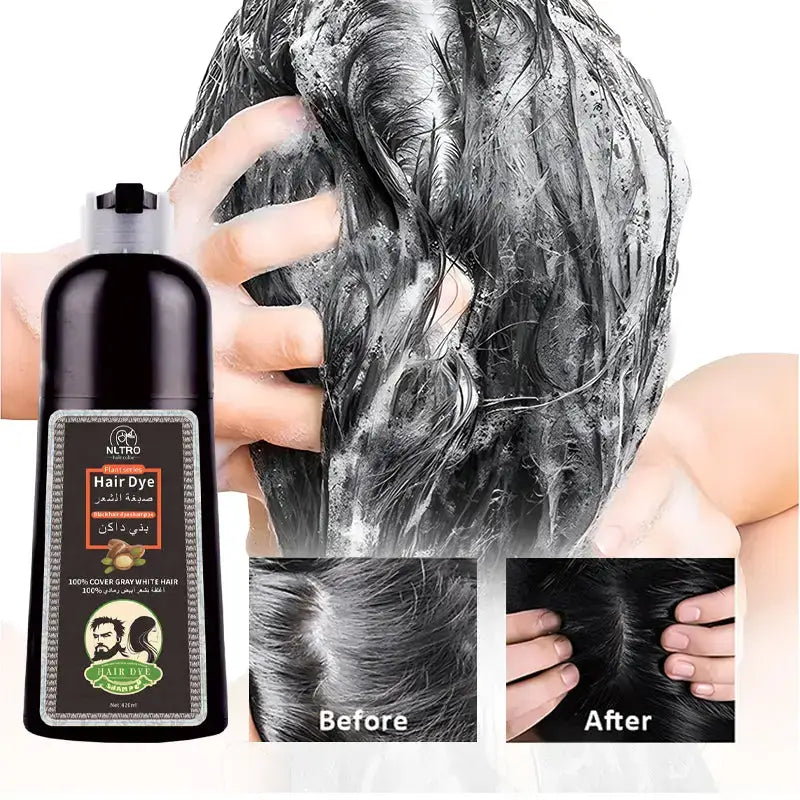 Plant Extract Hair Dye Black Shampoo for vibrant, natural-looking hair color