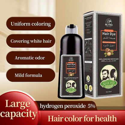 Plant Extract Hair Dye Black Shampoo for vibrant color and natural shine