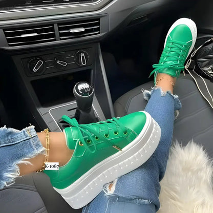 Trendy Green Platform Sneakers perfect for snagging sweet platform sneaker deals for women