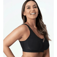Unleash Invisible Support: The Seamless Black Bra! Experience unparalleled comfort and a smooth silhouette with our Black Seamless Bra. This bra is designed to disappear under - Estalios