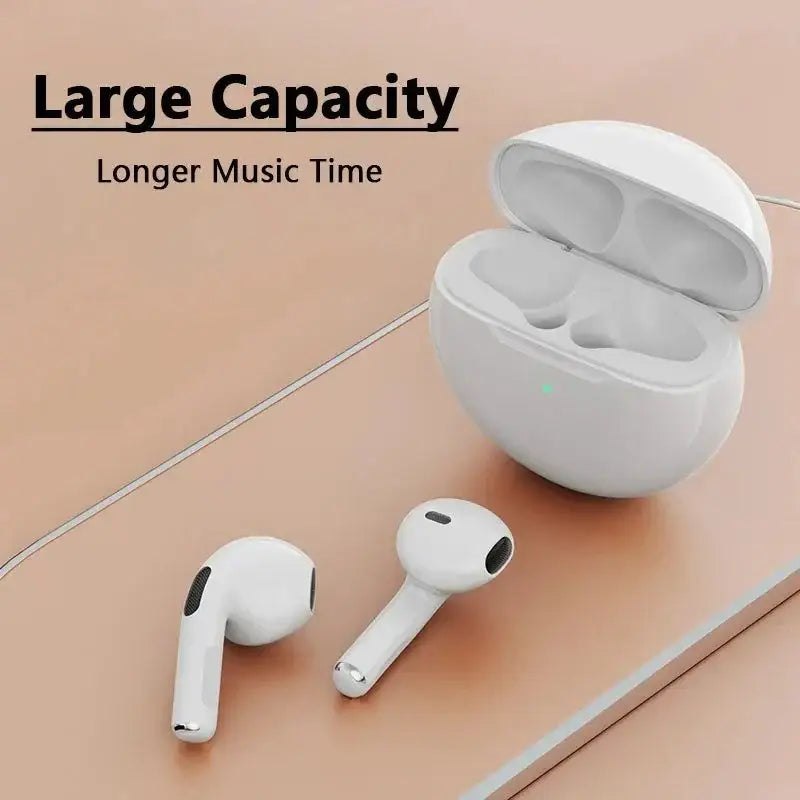 White Pocket HiFi Stereo Wireless Earbuds with charging case for ultimate sound quality