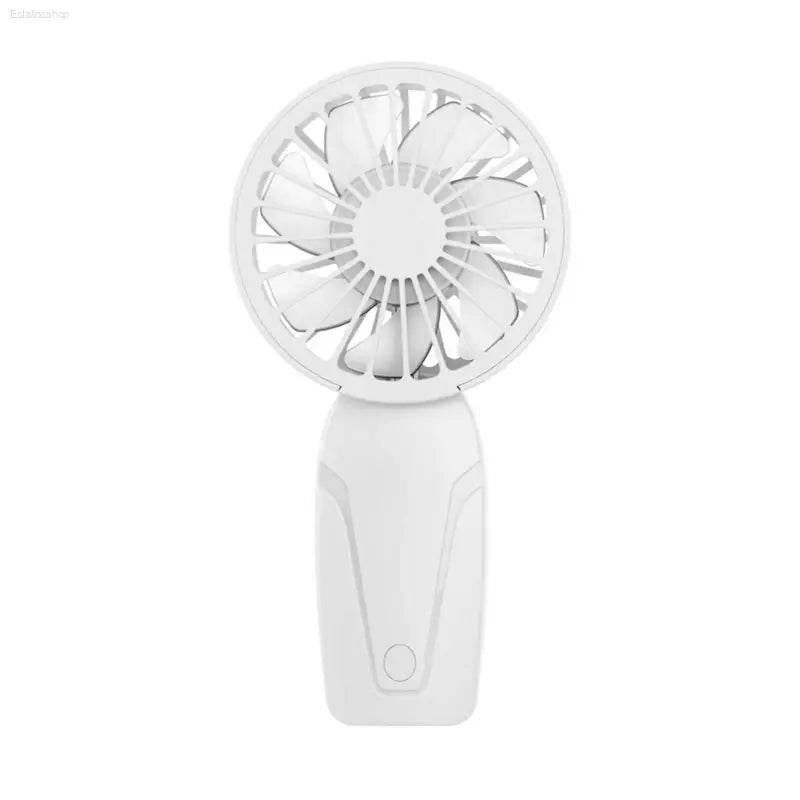 White handheld fan.