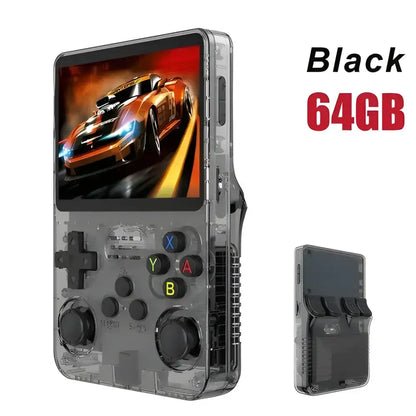 Black handheld gaming console from Pocket Powerhouse Gaming Deals for ultimate fun