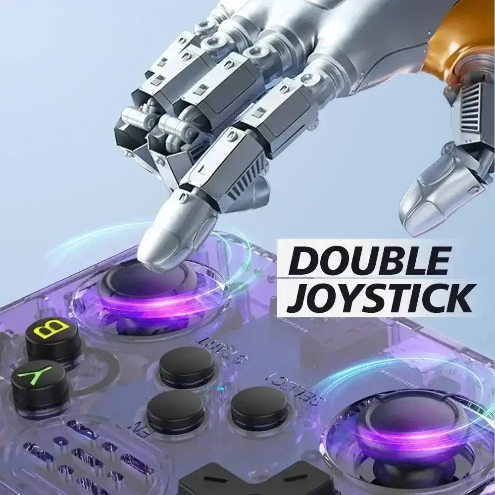 Transparent purple gamepad with robotic hand for Pocket Powerhouse Gaming Deals