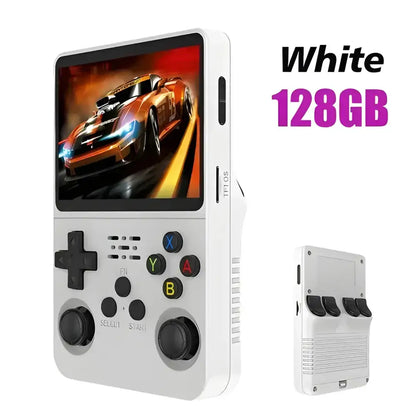 White handheld gaming console from Pocket Powerhouse Gaming Deals for ultimate fun