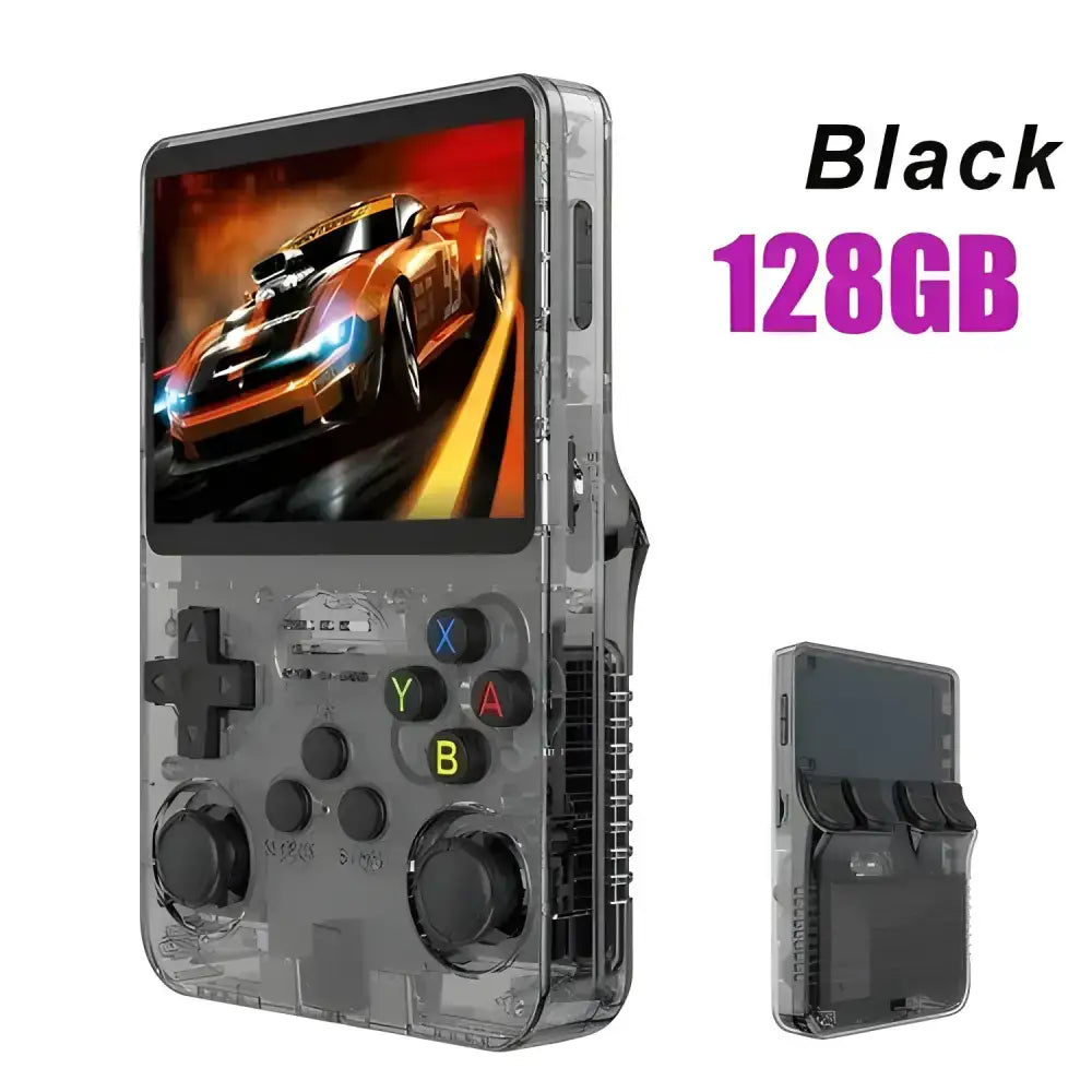 Transparent handheld gaming console from Pocket Powerhouse Gaming Deals 128g purple 128g