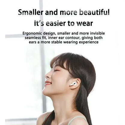 Wireless earbuds in use, featuring Pocket Powerhouse TWS wireless headphones