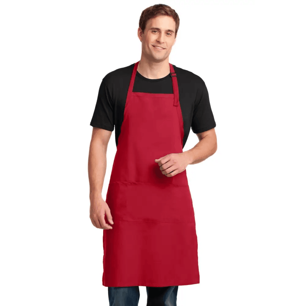 Port Authority Easy Care Extra Long Bib Apron with Stain Release A700 for Ultimate Protection - Estalios