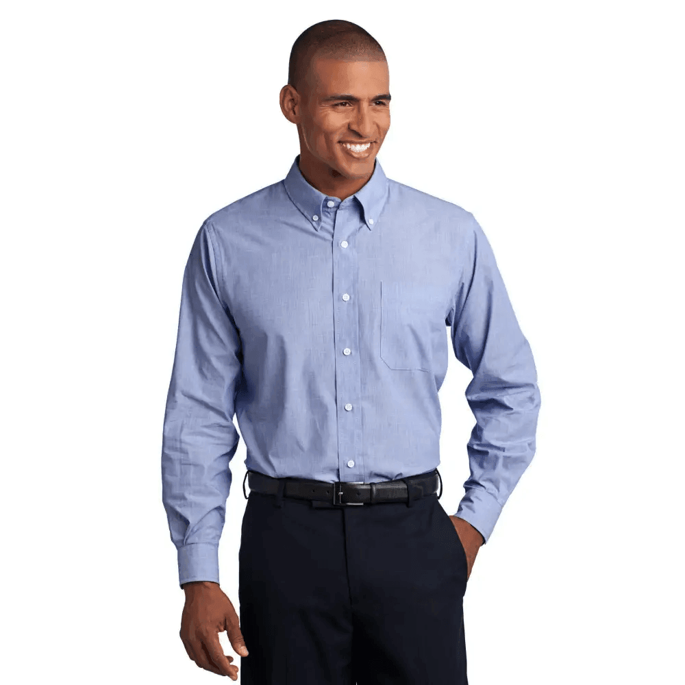 Port Authority Tall Crosshatch Easy Care Shirt TLS640 - Wrinkle Resistant Elegance - Estalios
