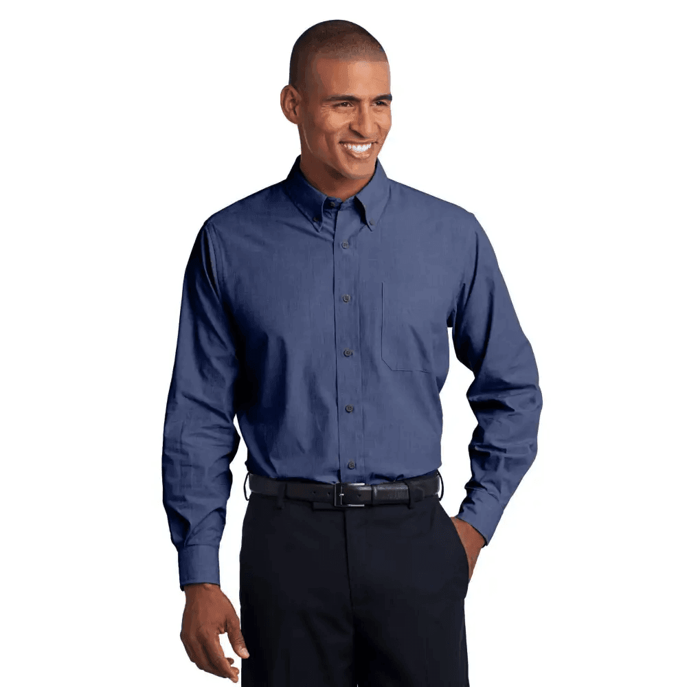 Port Authority Tall Crosshatch Easy Care Shirt TLS640 - Wrinkle Resistant Elegance - Estalios