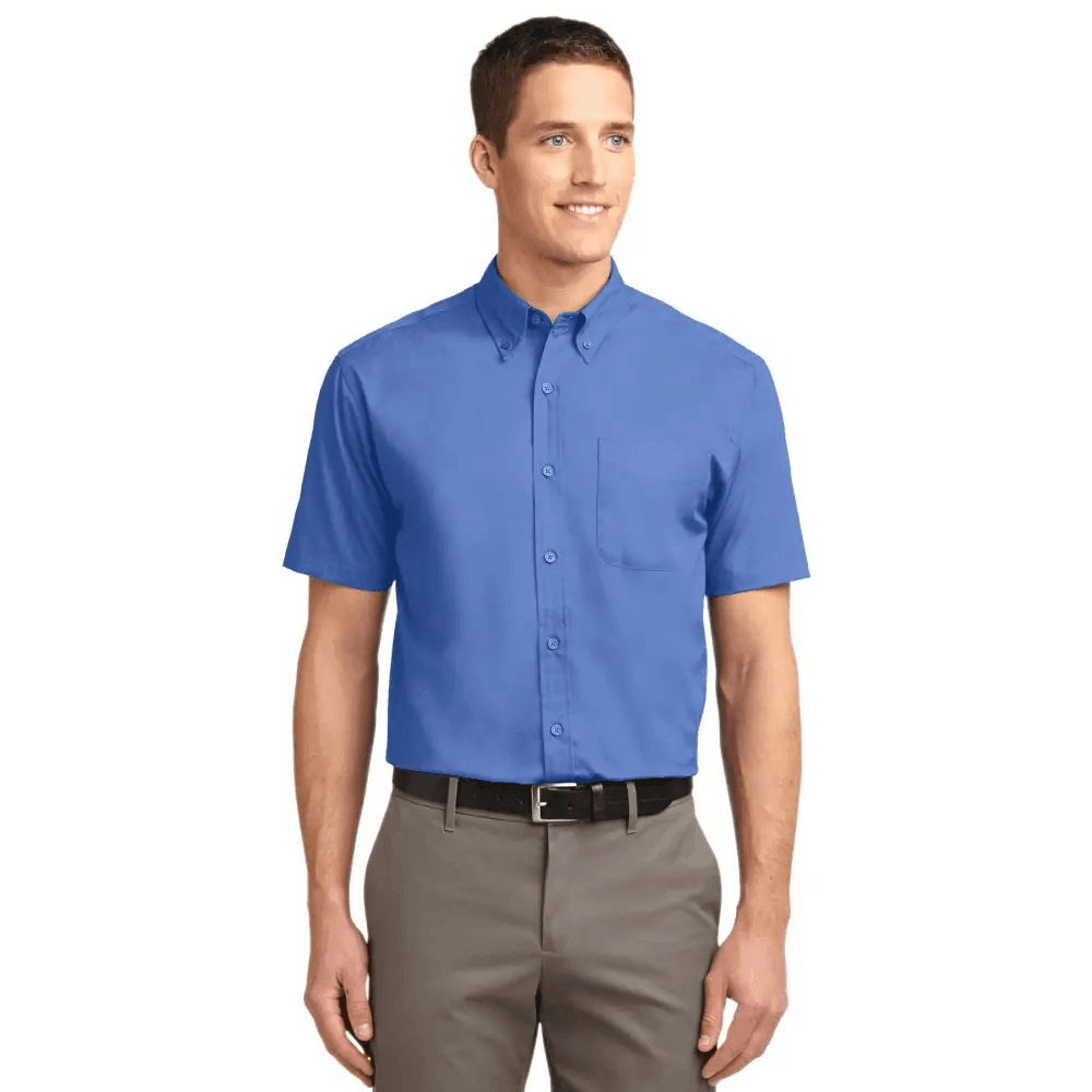 Port Authority Tall Short Sleeve Easy Care Shirt TLS508 - Wrinkle Resistant Comfort - Estalios