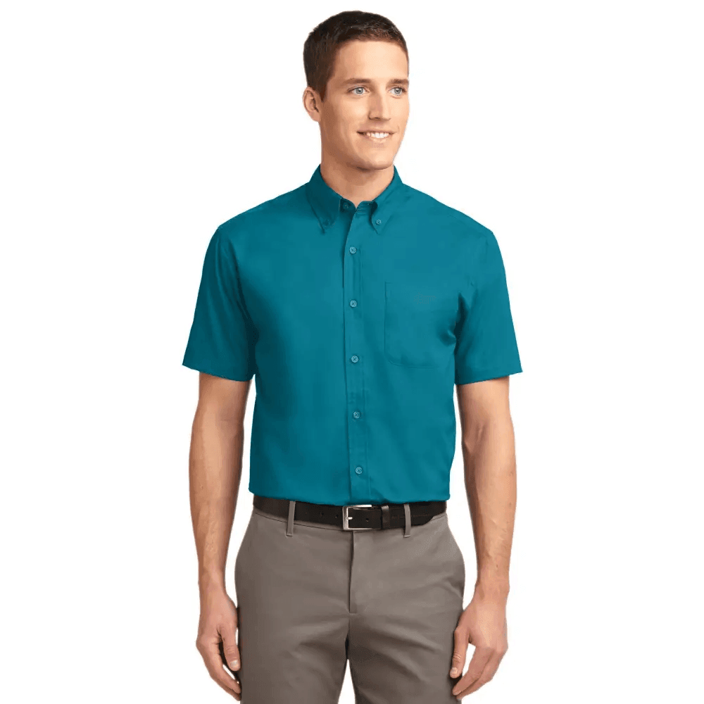Port Authority Tall Short Sleeve Easy Care Shirt TLS508 - Wrinkle Resistant Comfort - Estalios
