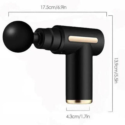 Portable Black Massage Gun with Digital Display Benefits - Estalios