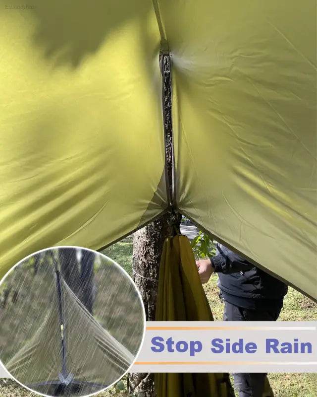 Portable Camping Hammock - Double & Single with Mosquito Net, Perfect for Outdoor Adventures & Travel, Includes 2 x 10ft Straps - Estalios