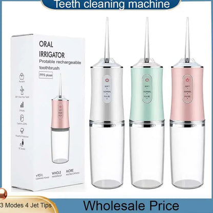 Portable Cordless Teeth Cleaning Power is a compact travel oral irrigator for easy teeth care