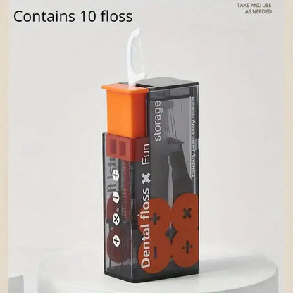 Portable Floss Dispenser Kit includes 10pcs automatic floss for easy dental care