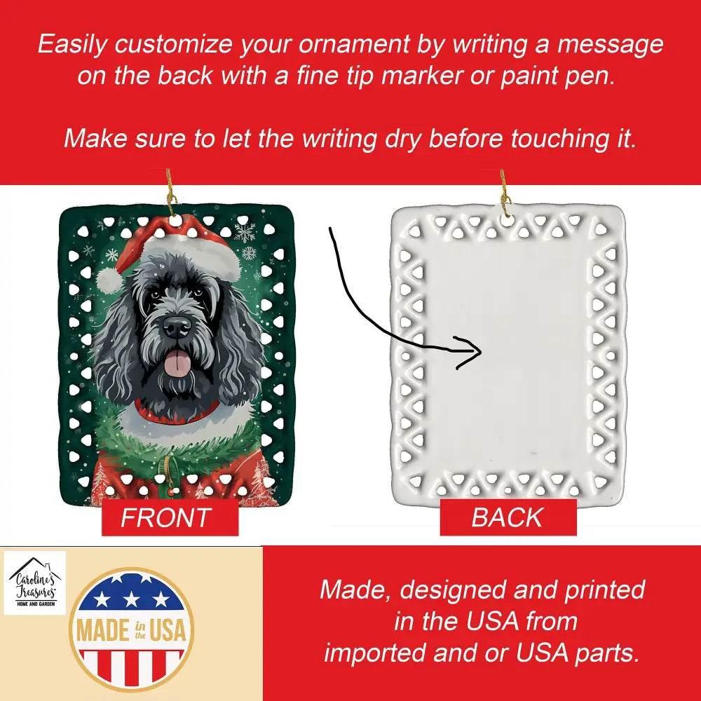Portuguese Water Dog Christmas Ornament for Personalized Holiday Decor - Estalios