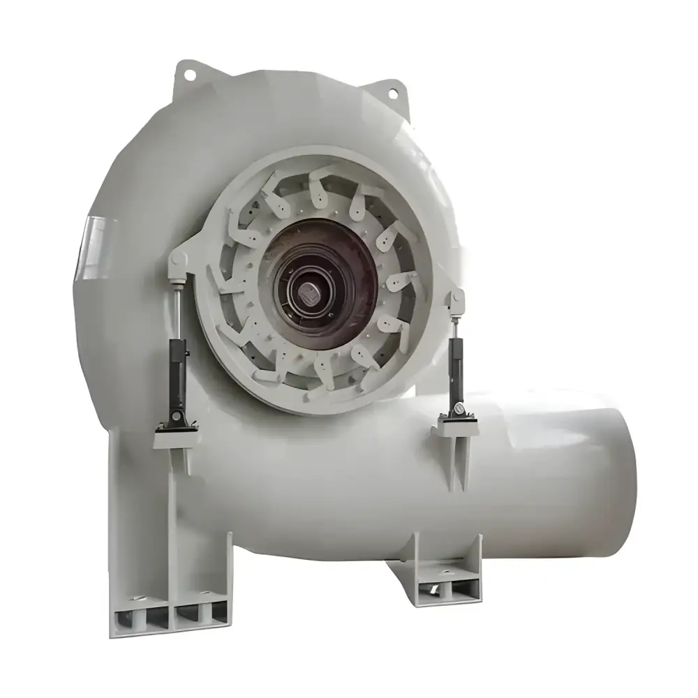 Industrial centrifugal fan for 2000kw River Turbine generator efficiency boost