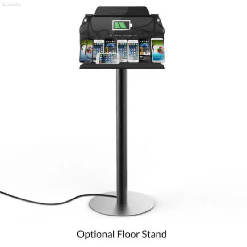 Phone charging station with floor stand.