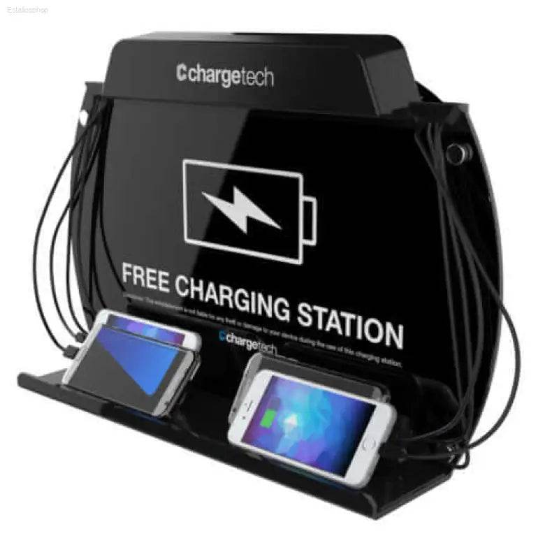 Black phone charging station.