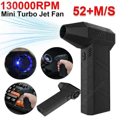 Unleash Cool Power with the Black Mini Turbo Jet Fan - Estalios