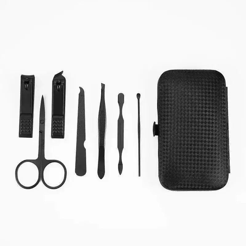 Stylish black manicure set in a case for ultimate personal care manicure needs