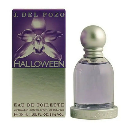 Pozo Halloween EDT Perfume with box featuring the iconic Jesus Del Pozo design