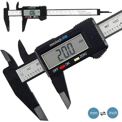 Precision Carbon Fiber Digital Caliper showcasing an electronic digital caliper tool