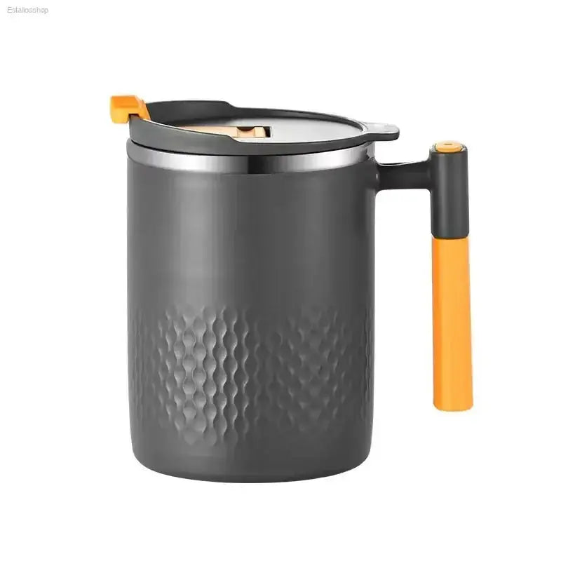 Premium 450ml Stainless Steel Insulated Coffee Mug with Handle - 15oz Double Layer Thermal Drinkware - EstaliosShop